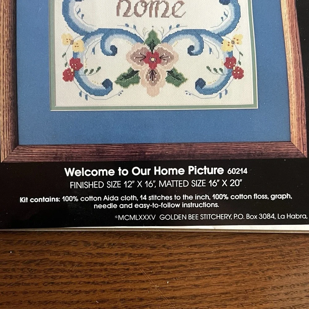 Vintage Golden Bee Welcome To Our Home Counted Cross Stitch Kit 60214